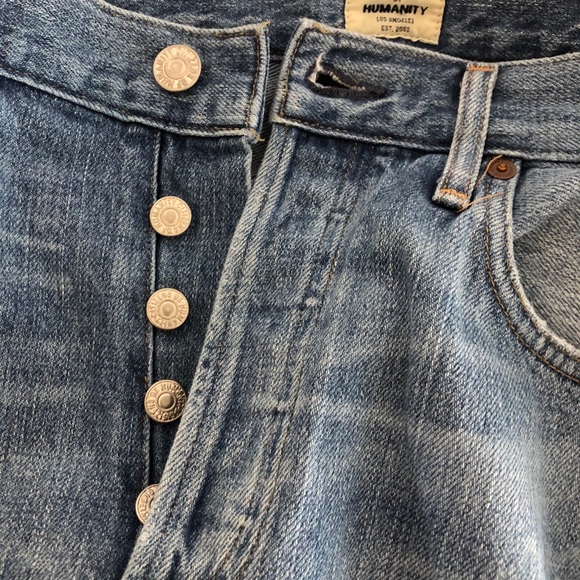 COH Liya hi-rise denim button fly distressed jean - Picture 8 of 8